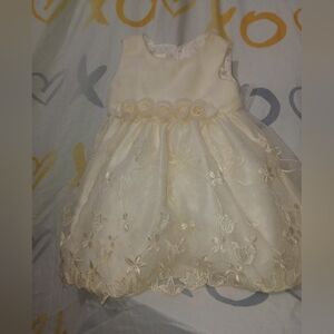 Cinderella Cream Tiered Ruffled A-line Dress for Wedding Guest